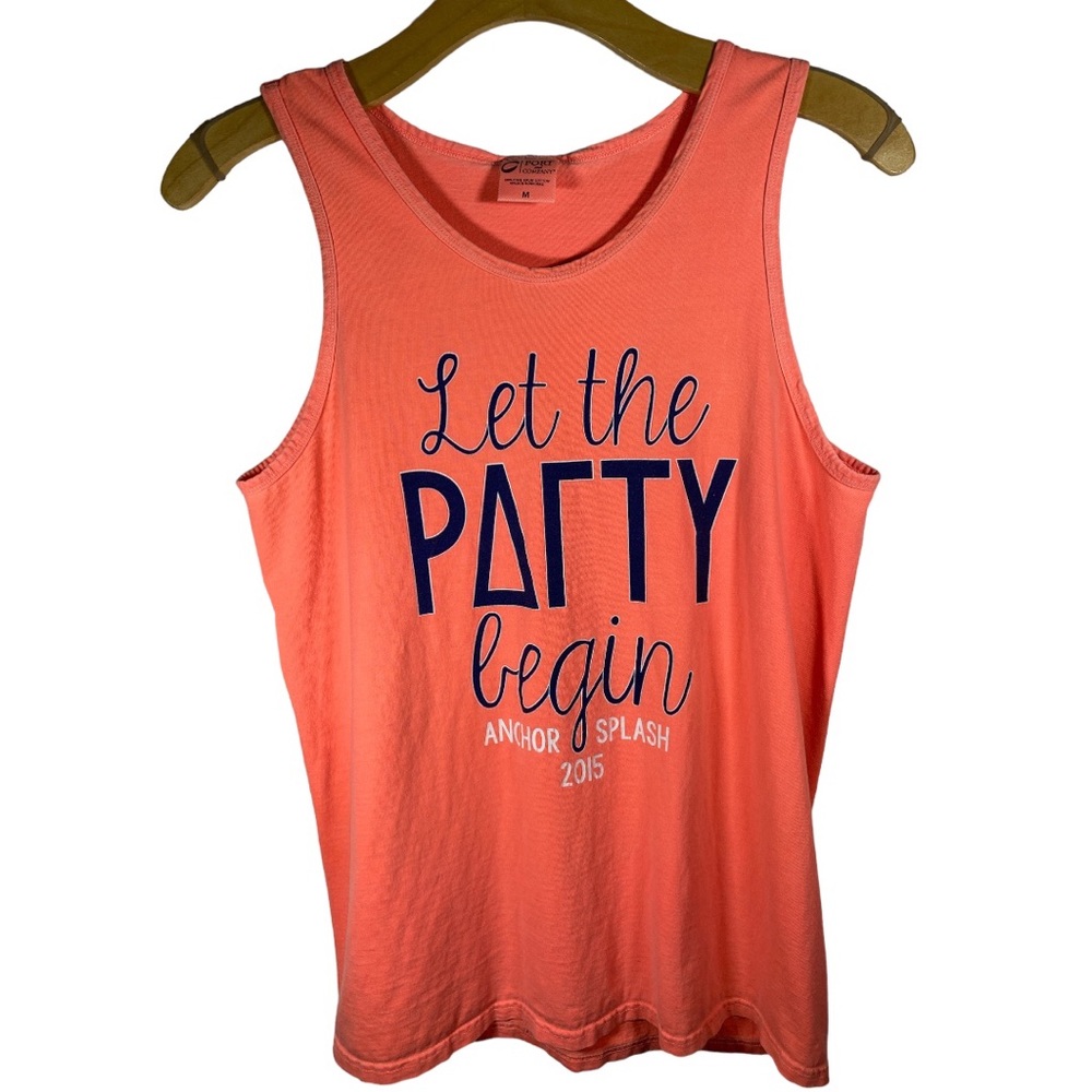 PORT AND COMPANY "Let the Party begin" Delta Gamma Anchor Splash 2015 Tank
